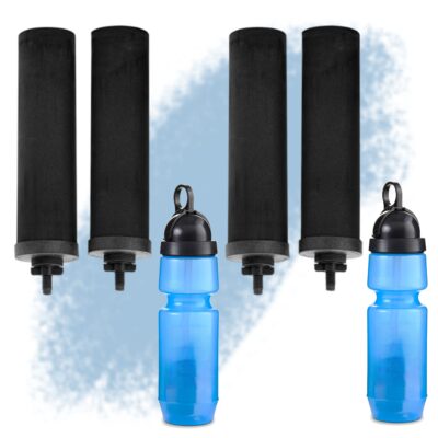 2 Black Berkey Purification Elements sets and 2 Sport Berkey Water Bottles (Super Special) - Please Join Our Waitlist