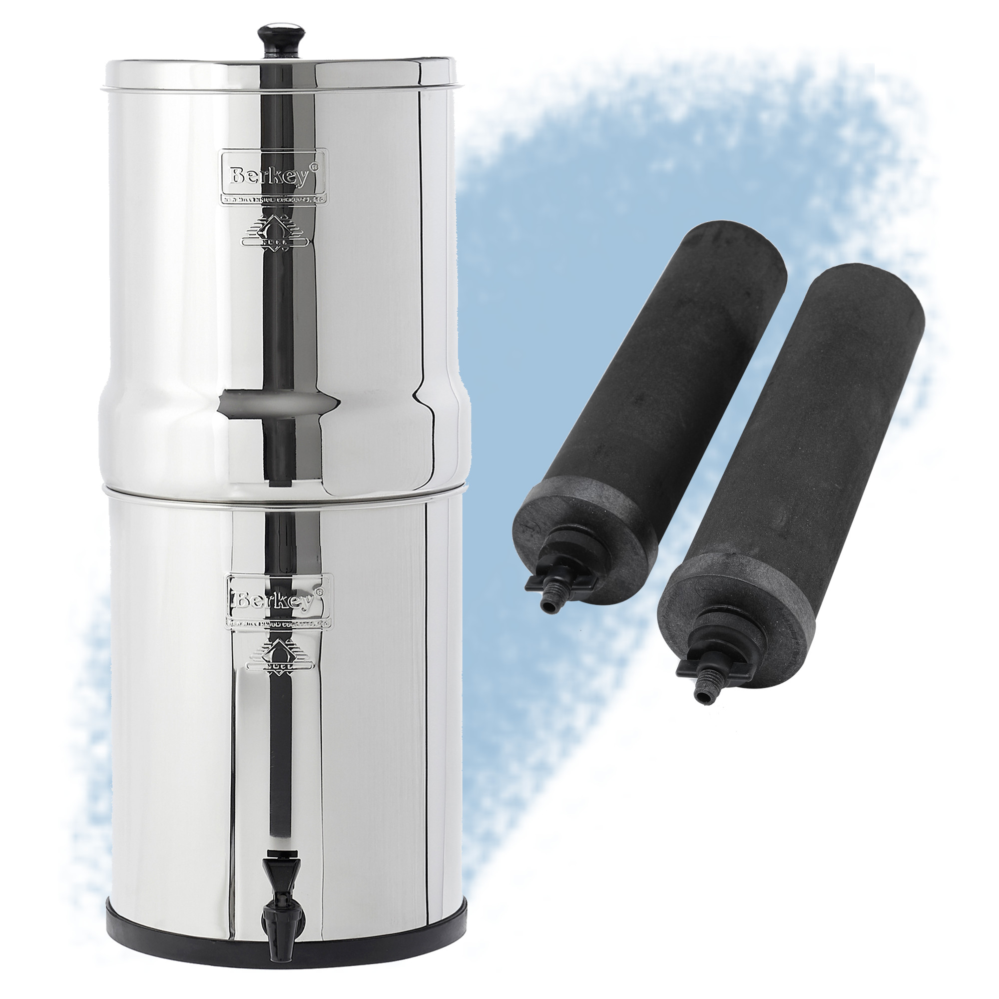 ROYAL BERKEY 2) BLACK FILTER ELEMENTS 3 GALLON