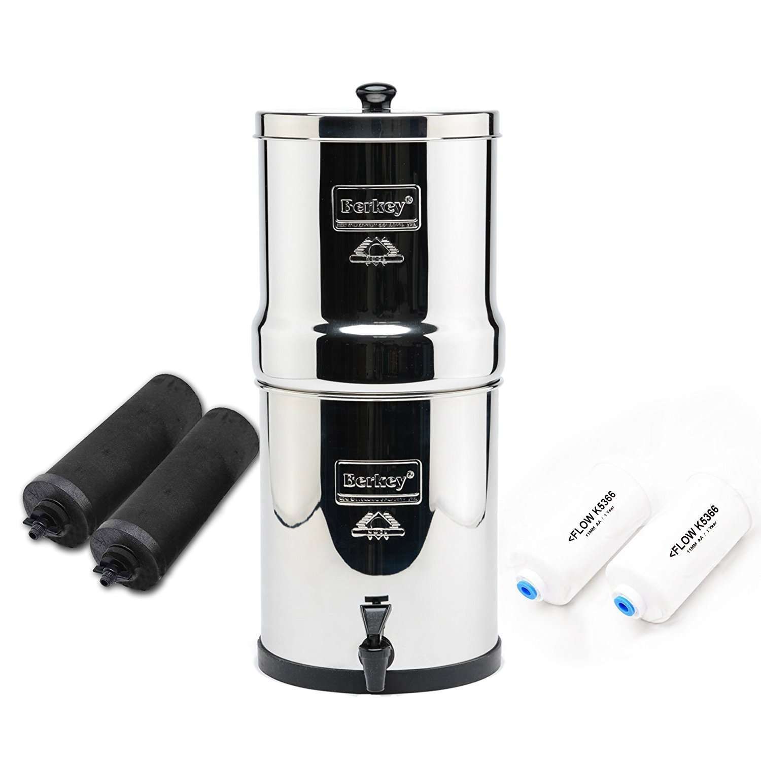 Travel Berkey Water Filter with PF2 Portable Water Filter USA Berkey