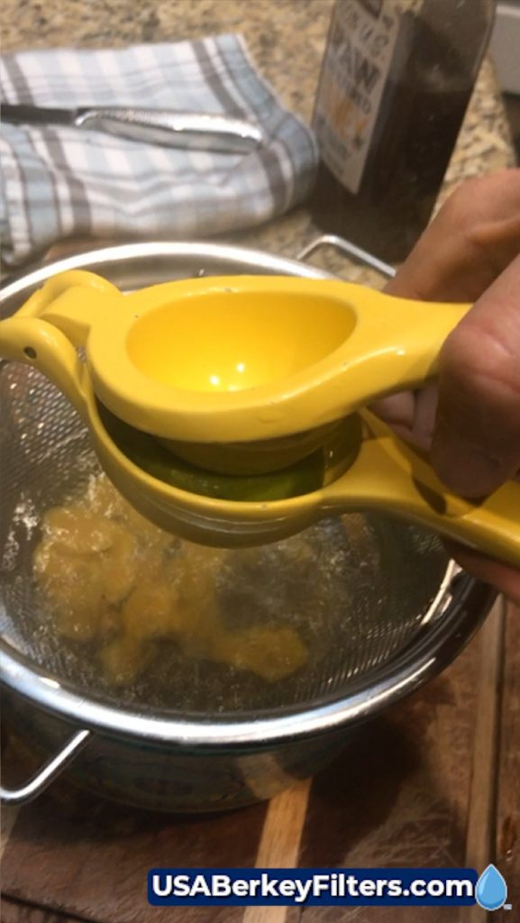 Fresh Ginger Root Tea with Berkey® Water USABF Ginger Tea Recipe squeeze in lime 6