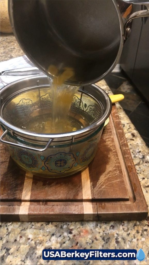 Fresh Ginger Root Tea with Berkey® Water USABF Ginger Tea Recipe strain ginger 4