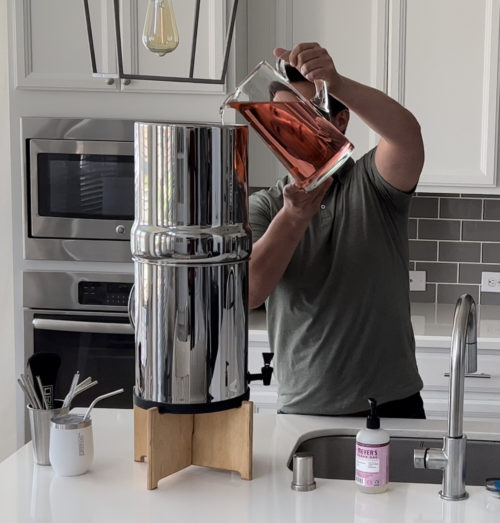 Pouring Red Food Coloring